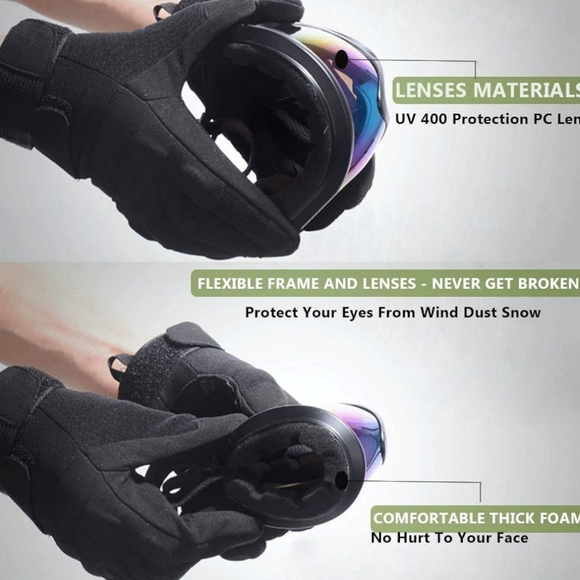 Yellow Ski Goggles Snowboard Goggles Kids Youth Adults Men Women UV Protection - Picture 6 of 6